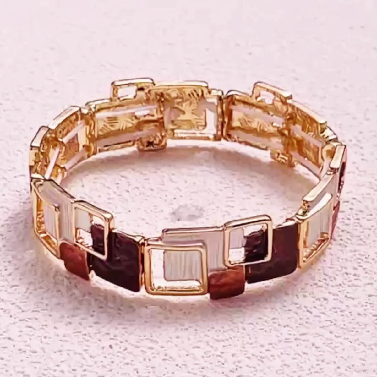 Textured Square Mosaic Bracelet
