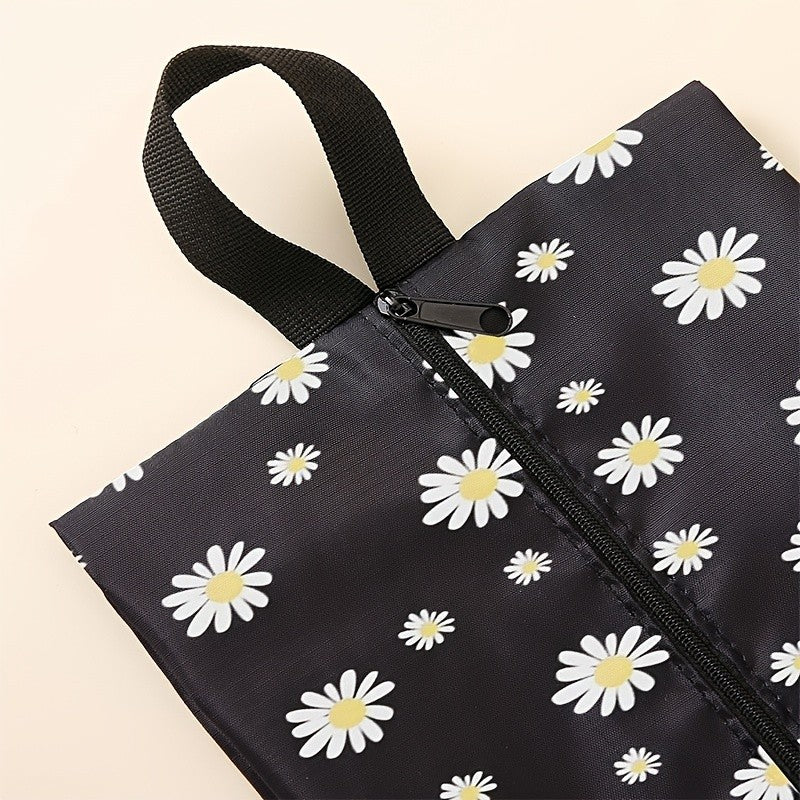 Daisy Print Shoe Bag