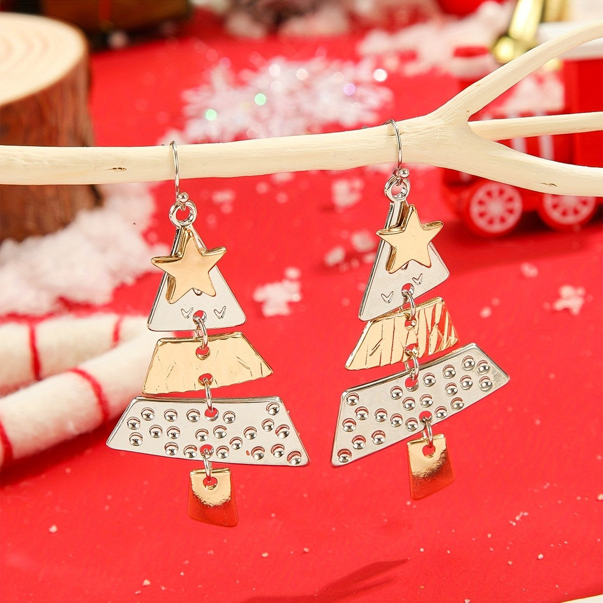 Christmas Tree Dangle Earrings