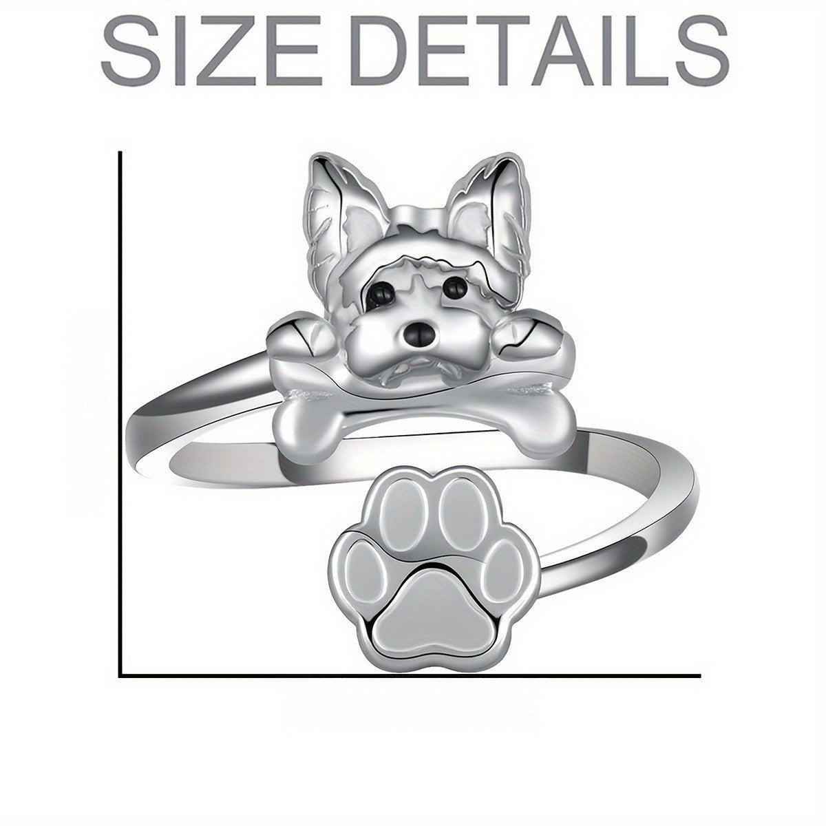 Yorkie Bone & Paw Ring