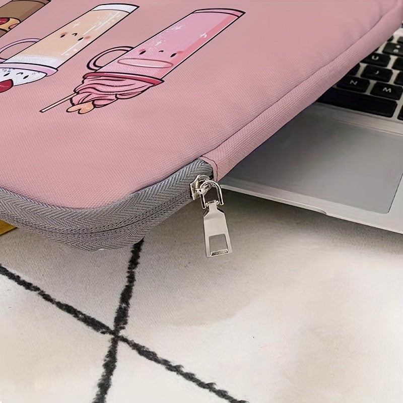 Pink Coffee Cup Laptop Sleeve