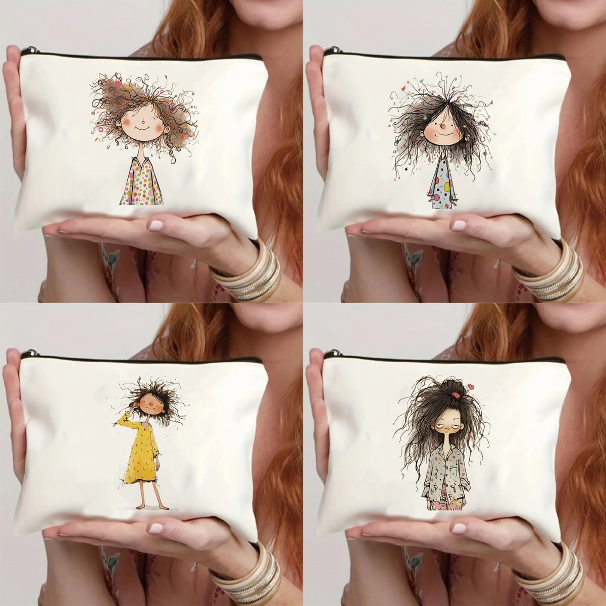 Whimsical Girl Cosmetic Pouch
