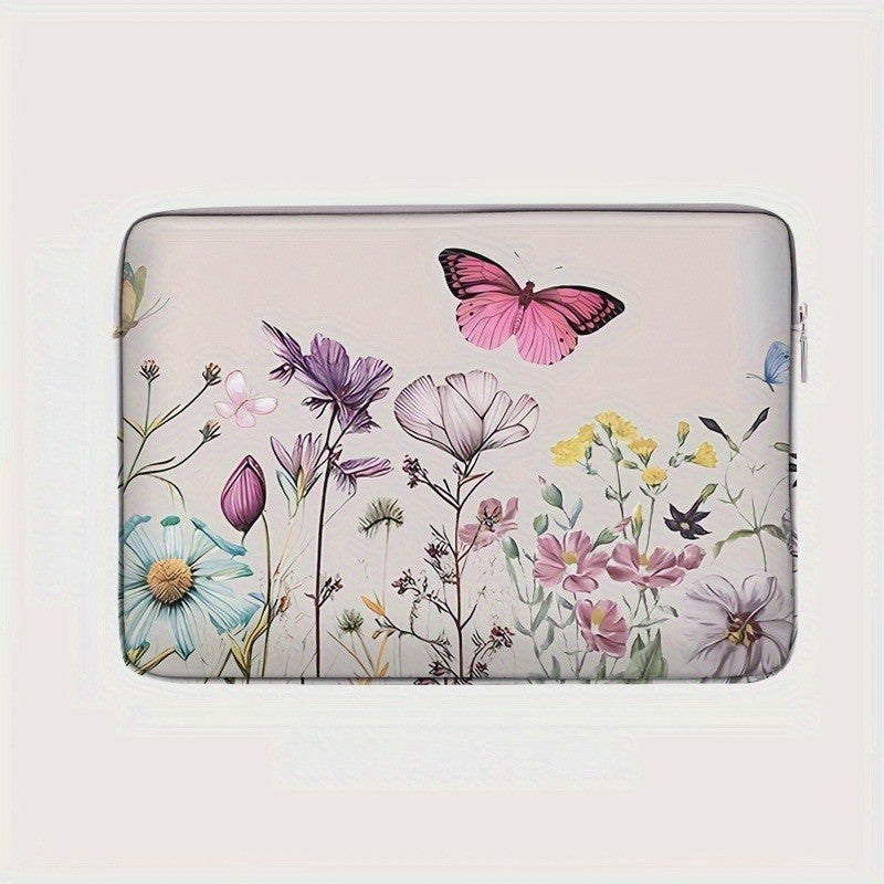 Butterfly Floral Laptop Sleeve