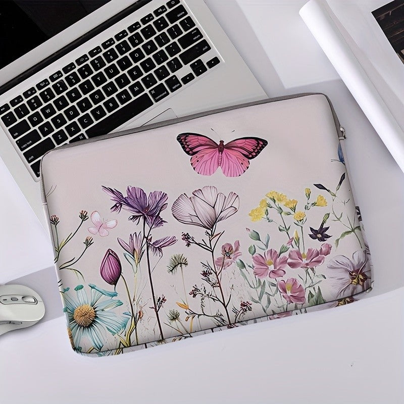 Butterfly Floral Laptop Sleeve