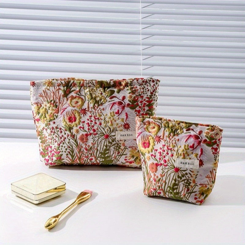 Floral Jacquard Pouch