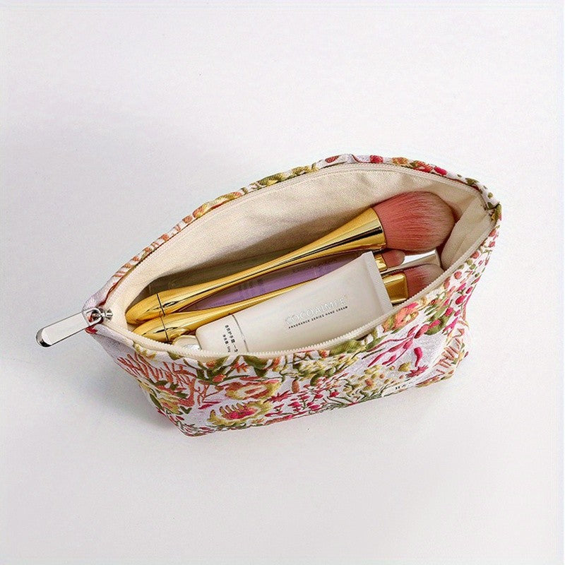 Floral Jacquard Pouch