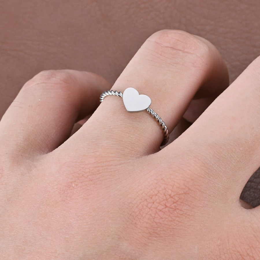 Twisted Rope Heart Ring