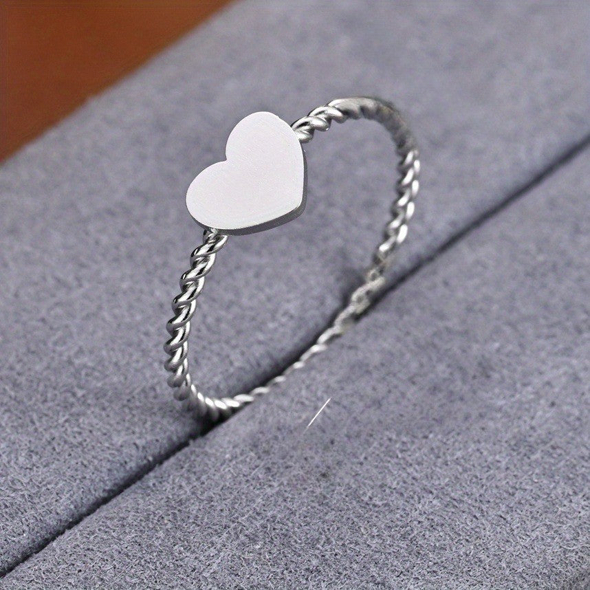 Twisted Rope Heart Ring
