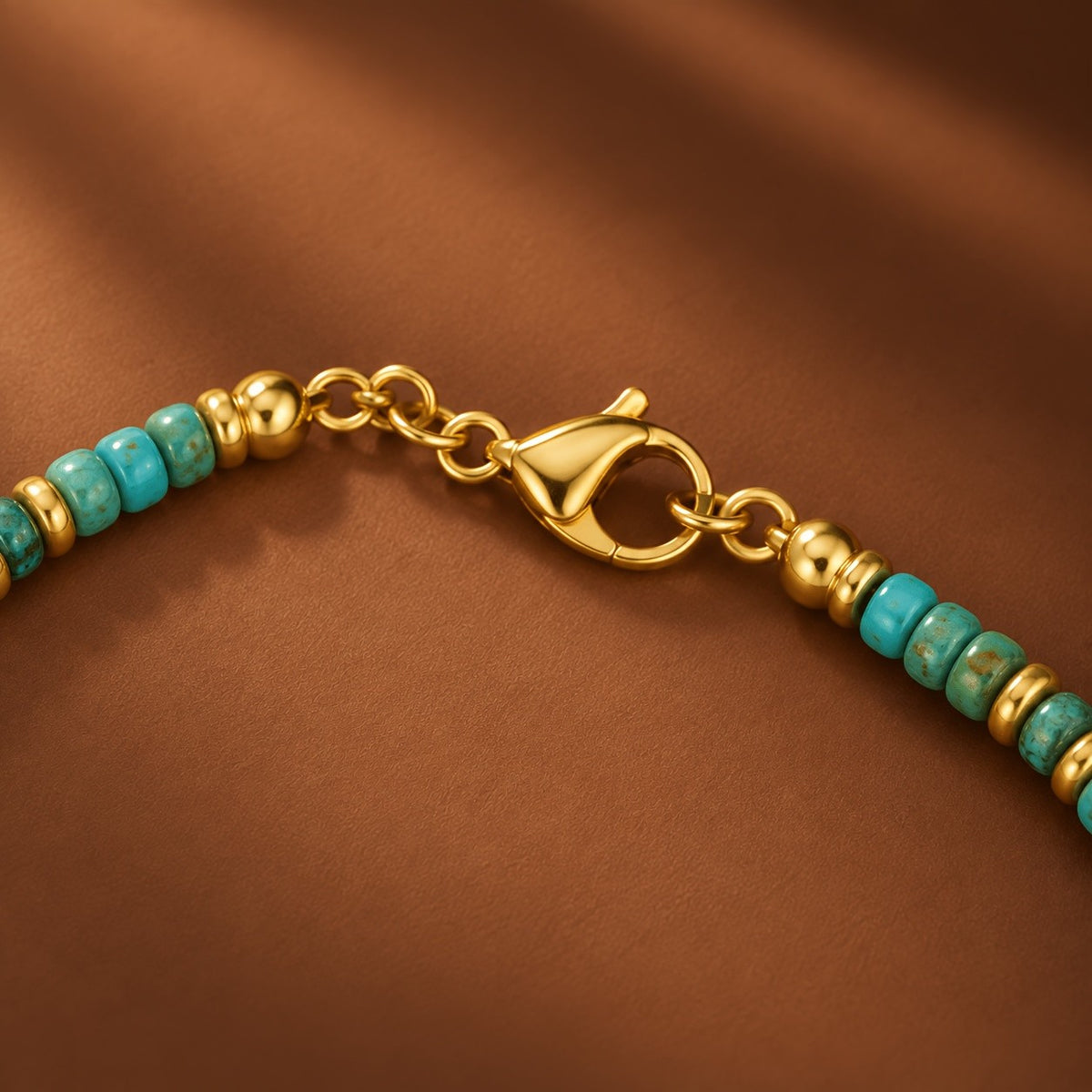 Turquoise Cylinder Bead Necklace