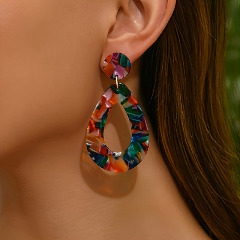 Multicolor Teardrop Earrings