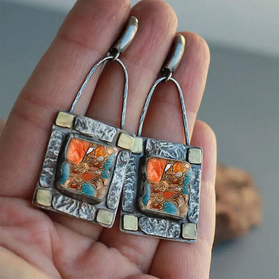 Square Mosaic Earring Set