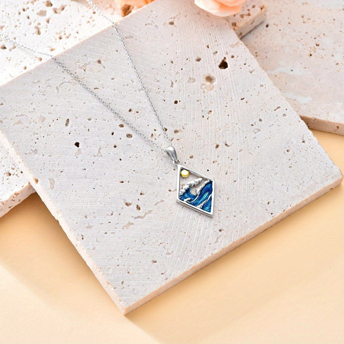 Blue Wave Diamond Necklace