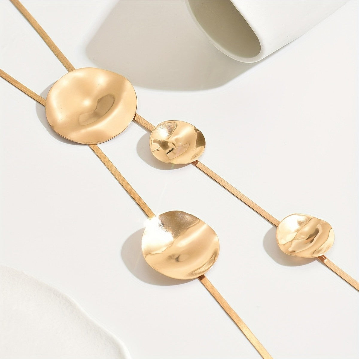 Graduated Disc Y-Necklace