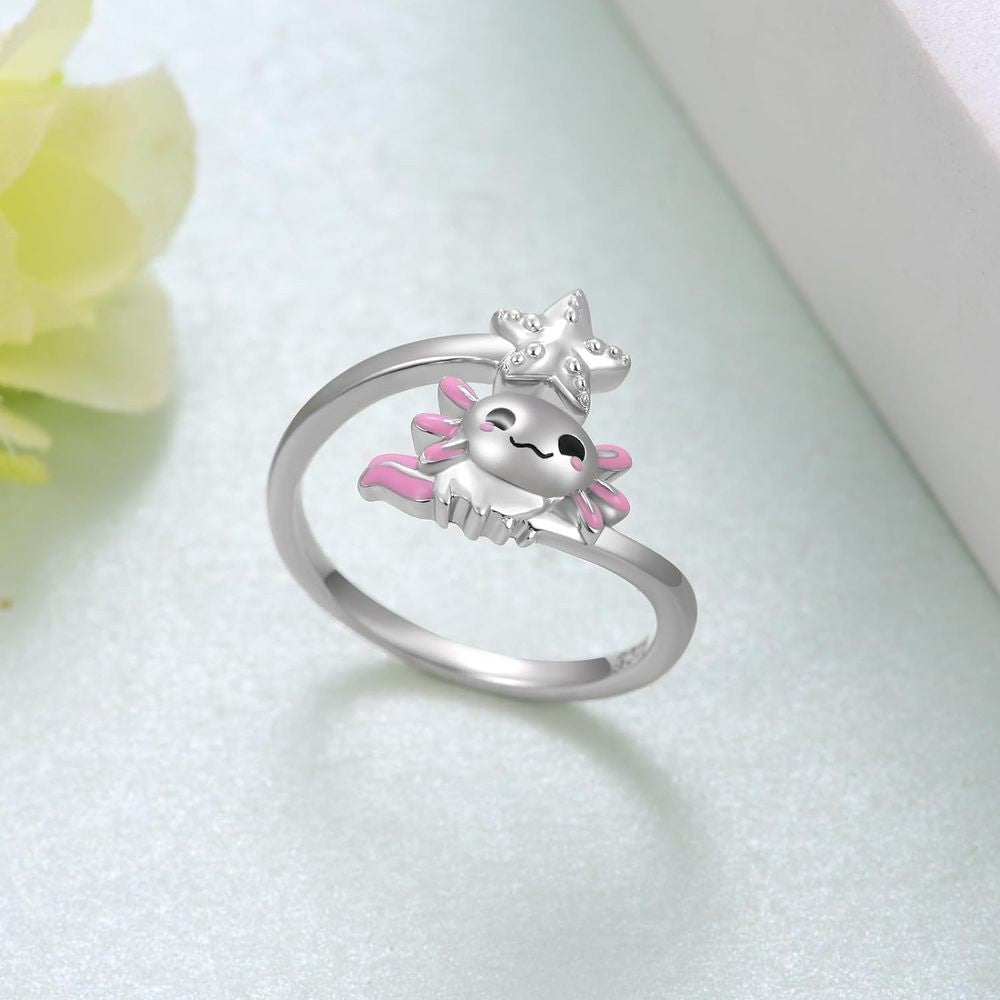 Axolotl & Star Ring