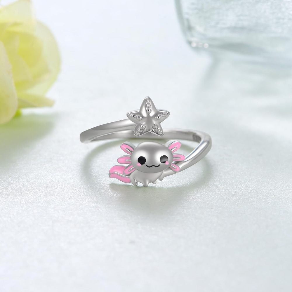 Axolotl & Star Ring