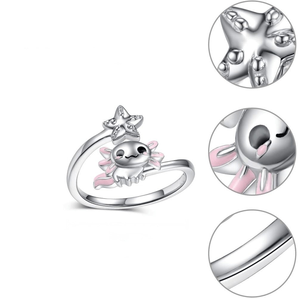Axolotl & Star Ring