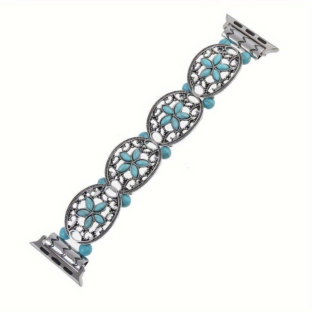 Turquoise Floral Watch Strap