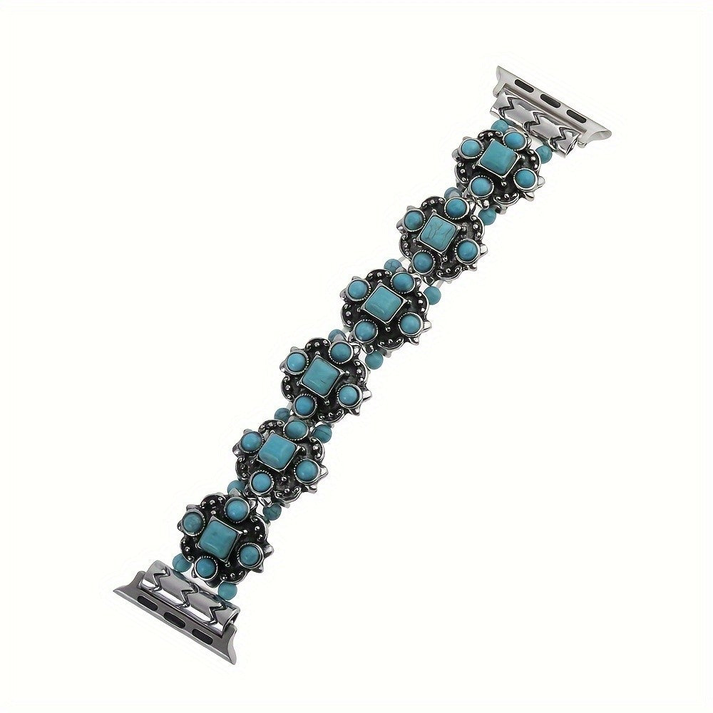 Turquoise Floral Watch Strap