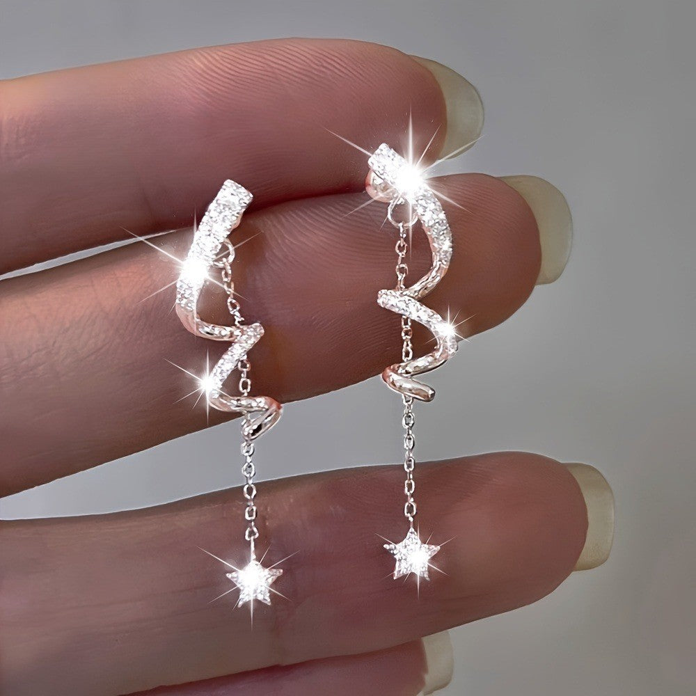 Twisted Star Dangle Earrings
