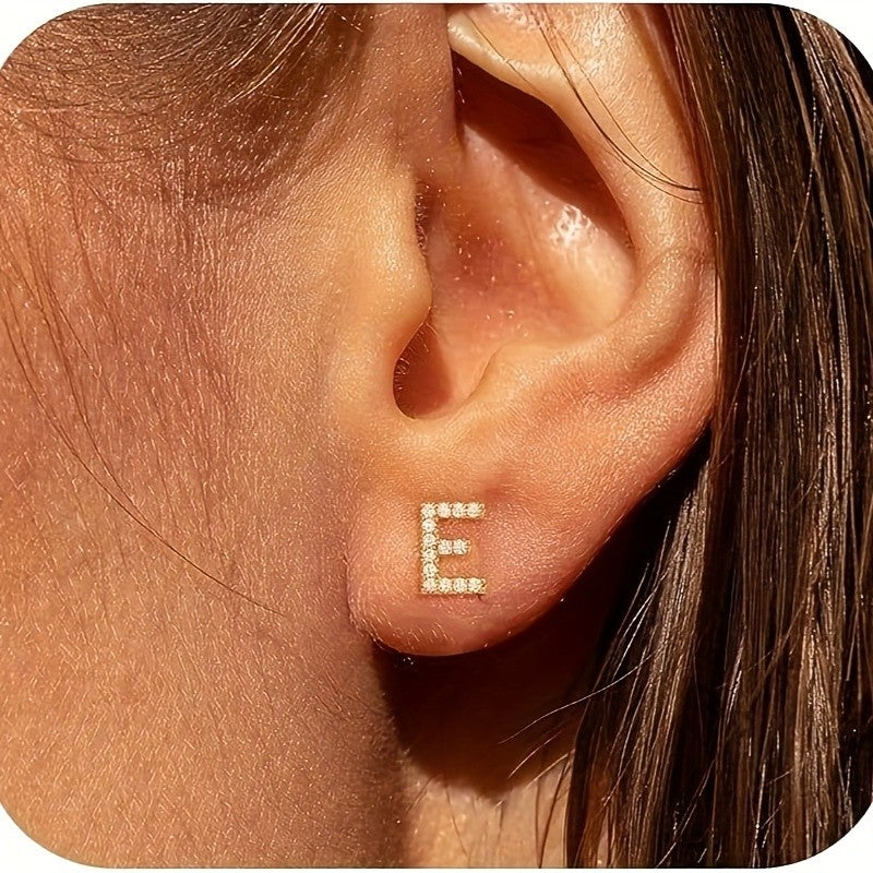 Crystal Initial Z Earrings