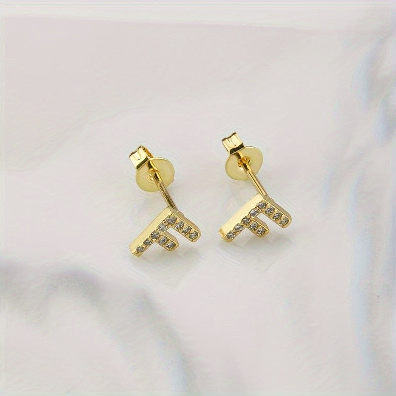Crystal Initial Z Earrings