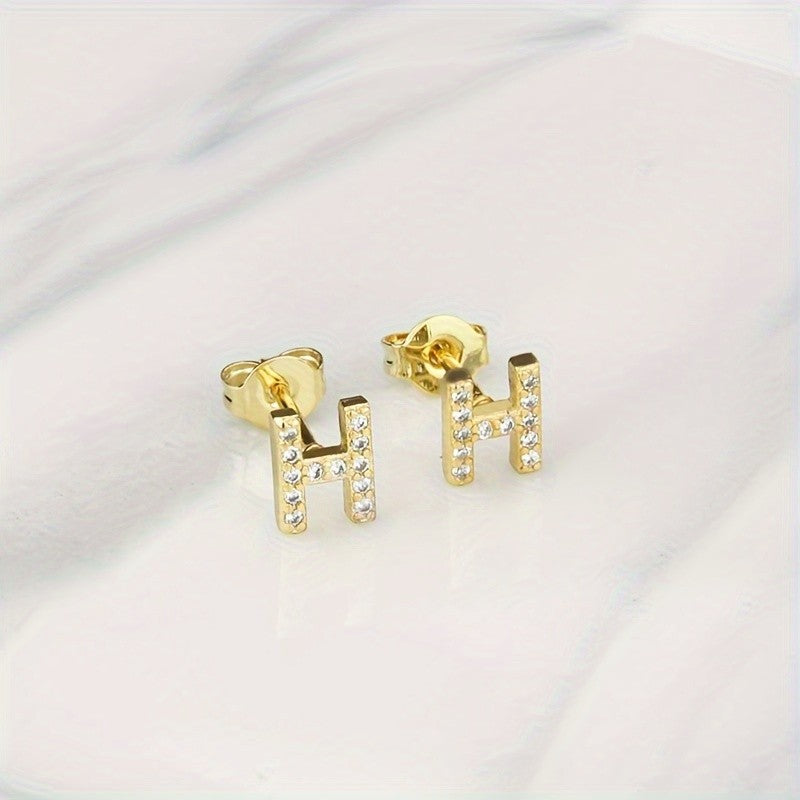 Crystal Initial Z Earrings