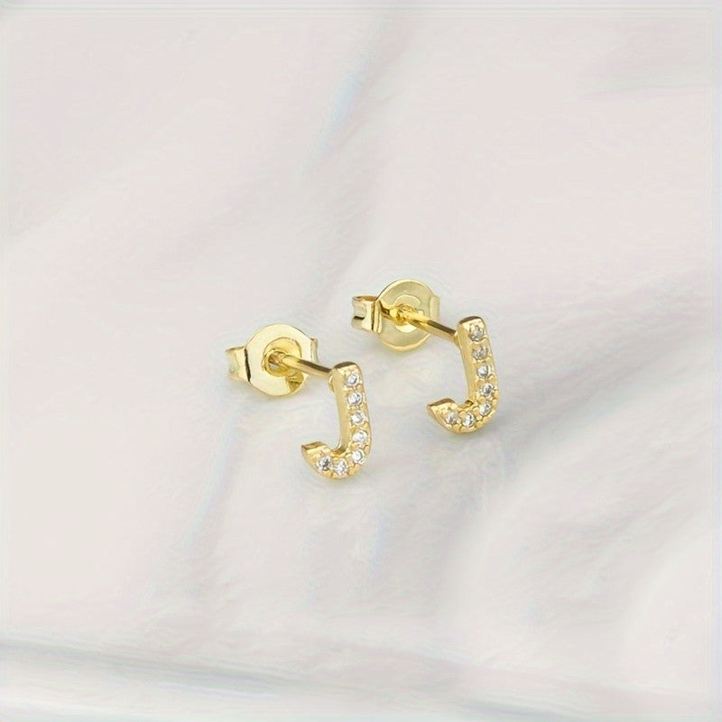 Crystal Initial Z Earrings
