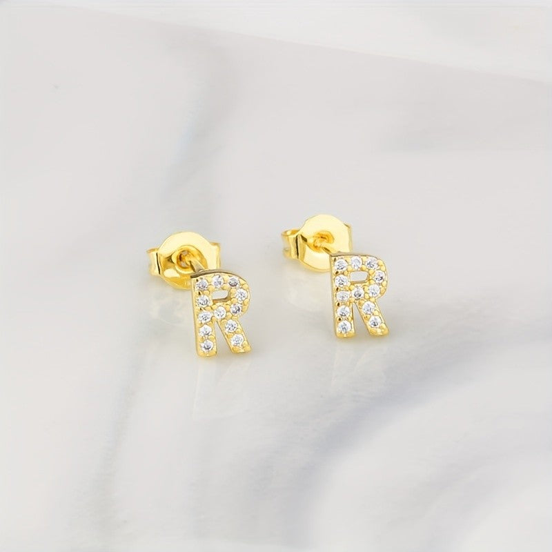 Crystal Initial Z Earrings