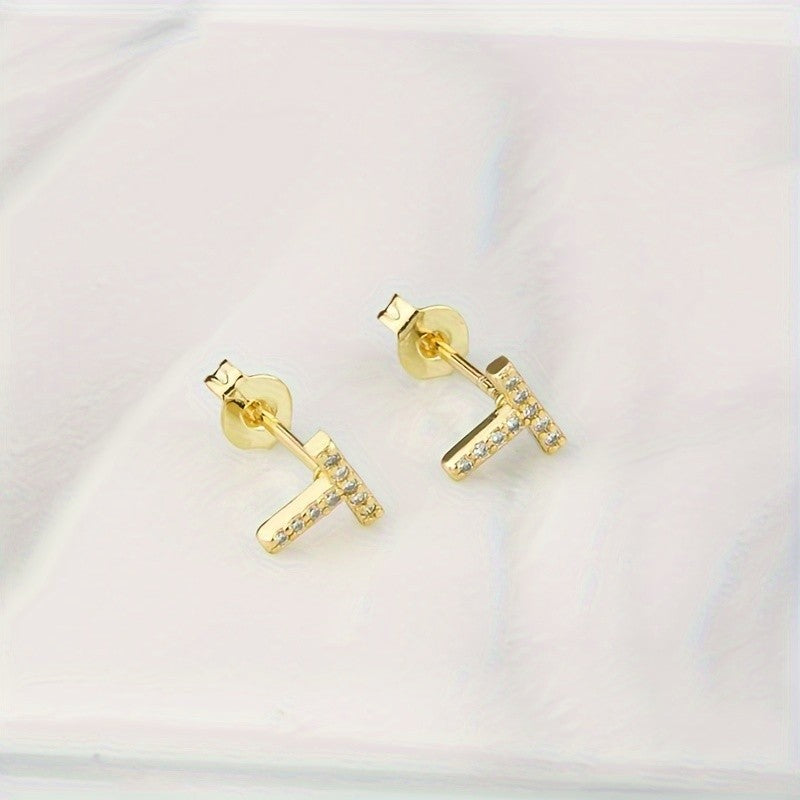 Crystal Initial Z Earrings