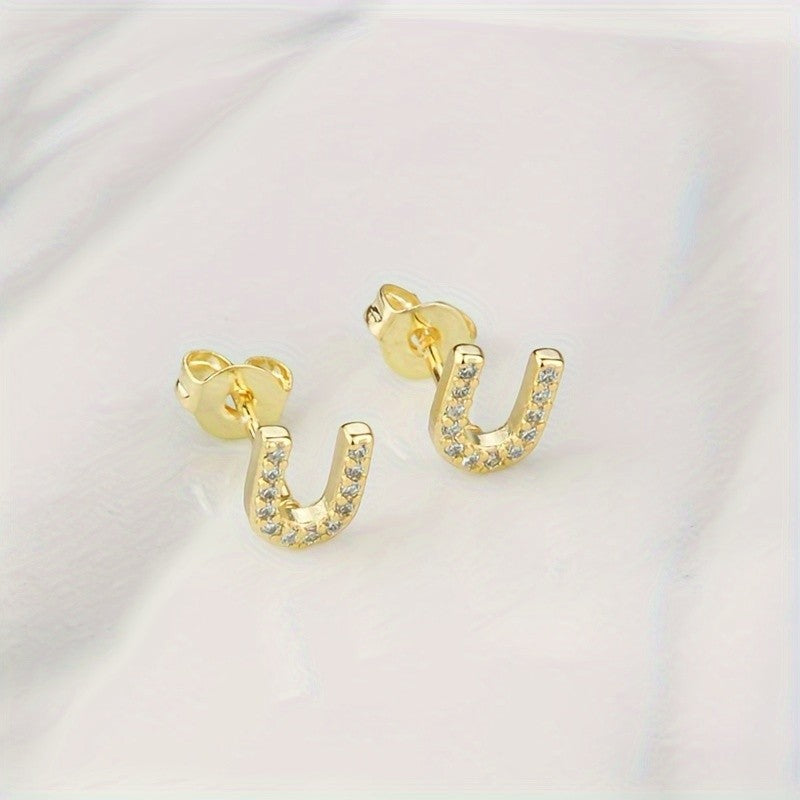 Crystal Initial Z Earrings