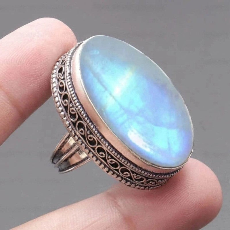 Filigree Moonstone Statement Ring