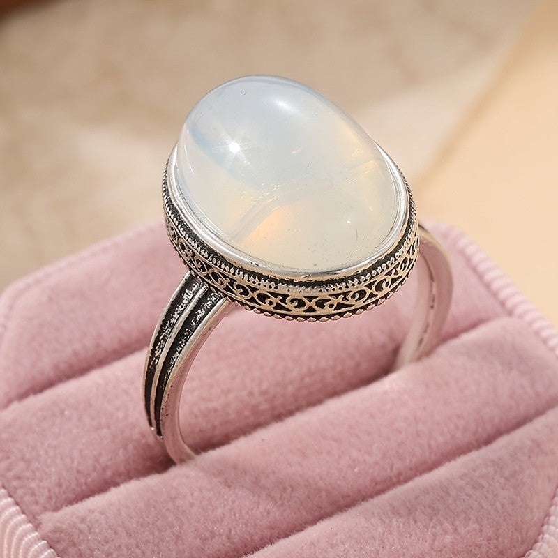 Filigree Moonstone Statement Ring
