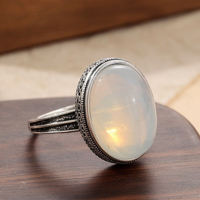 Filigree Moonstone Statement Ring