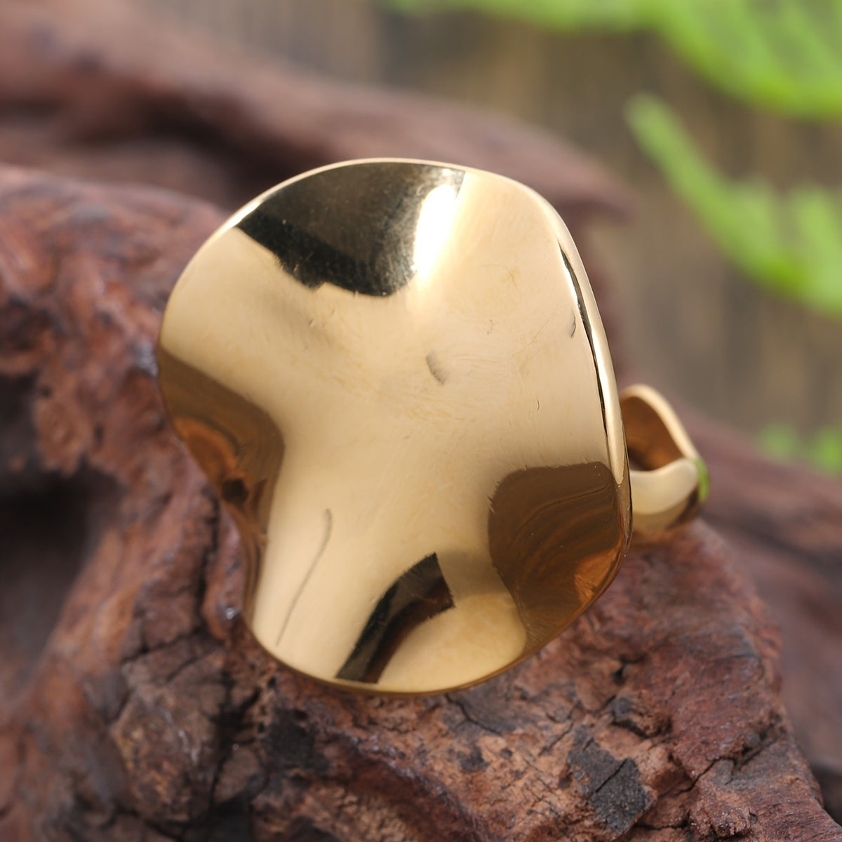Smooth Organic Dome Ring