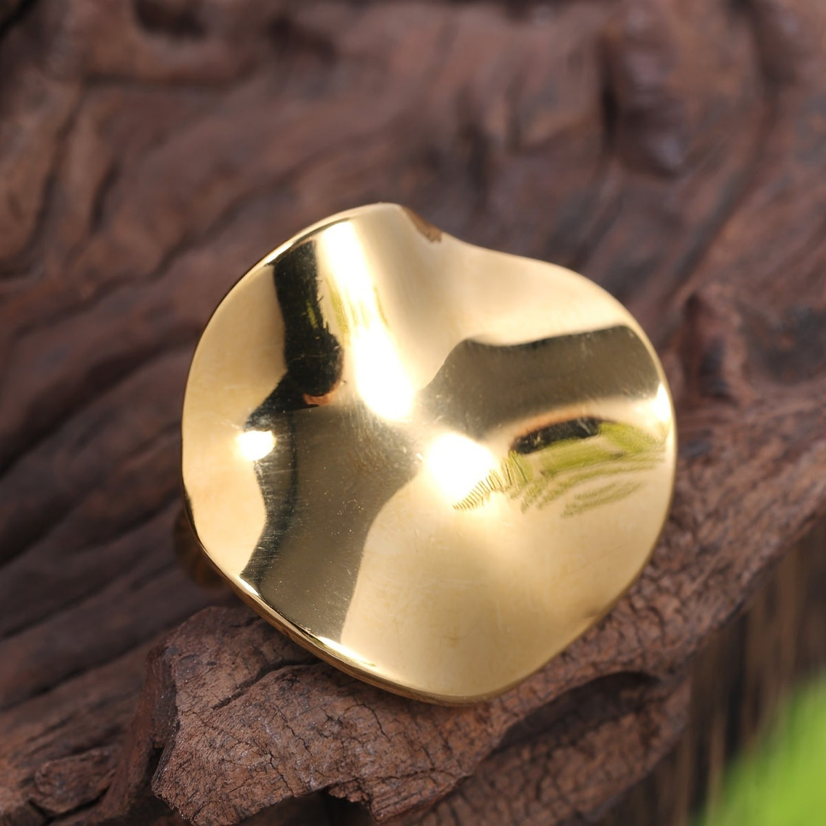 Smooth Organic Dome Ring