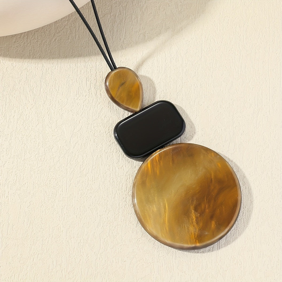 Stacked Resin Stone Necklace