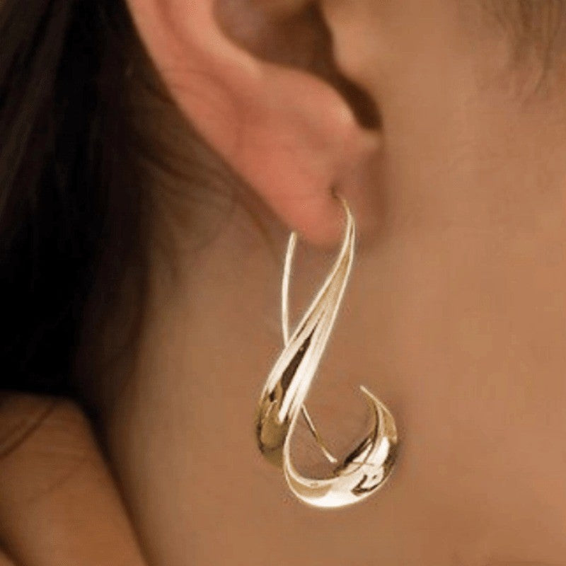 Intertwined Wave Drop Earrings