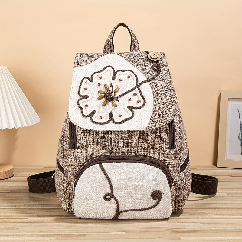 Beaded Flower Backpack