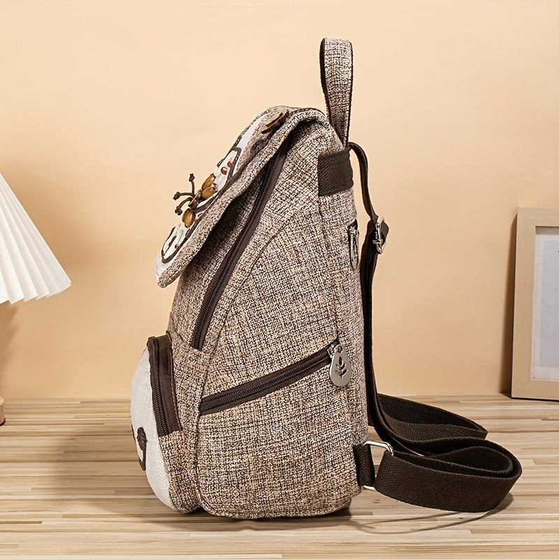 Beaded Flower Backpack