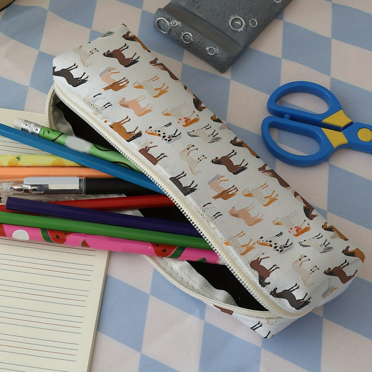 Horse Print Pencil Case