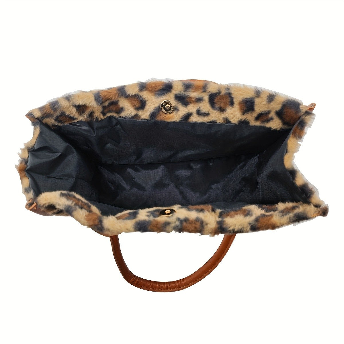 Leopard Print Velvet Tote Bag