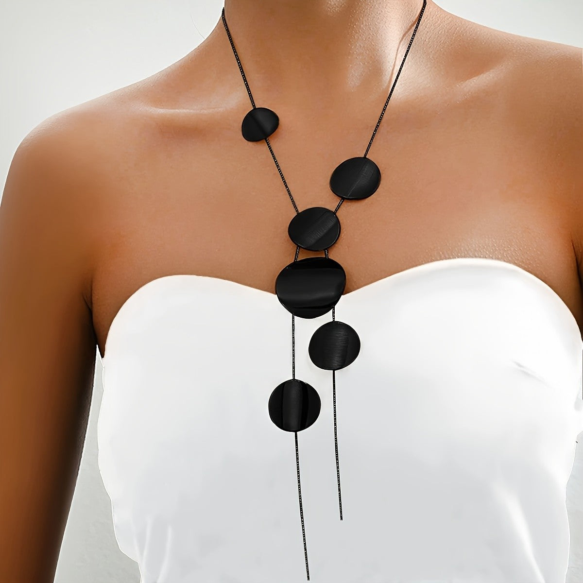 Graduated Circle Y-Necklace