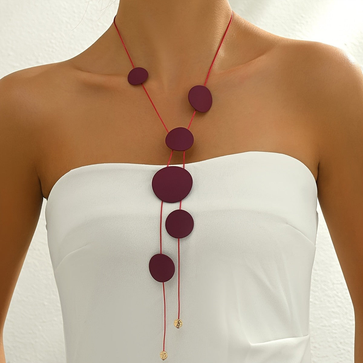 Graduated Circle Y-Necklace