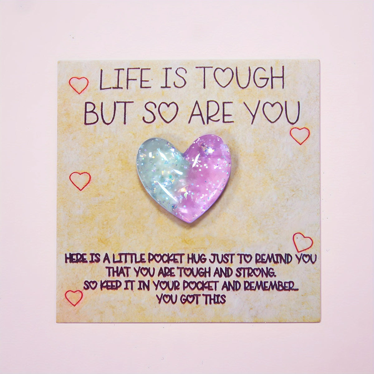 Glitter Heart Keepsake Card