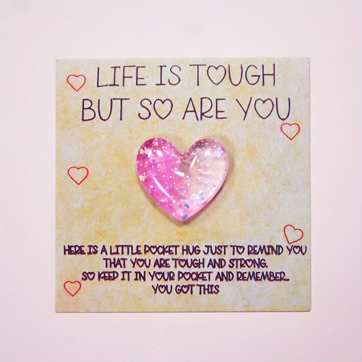 Glitter Heart Keepsake Card