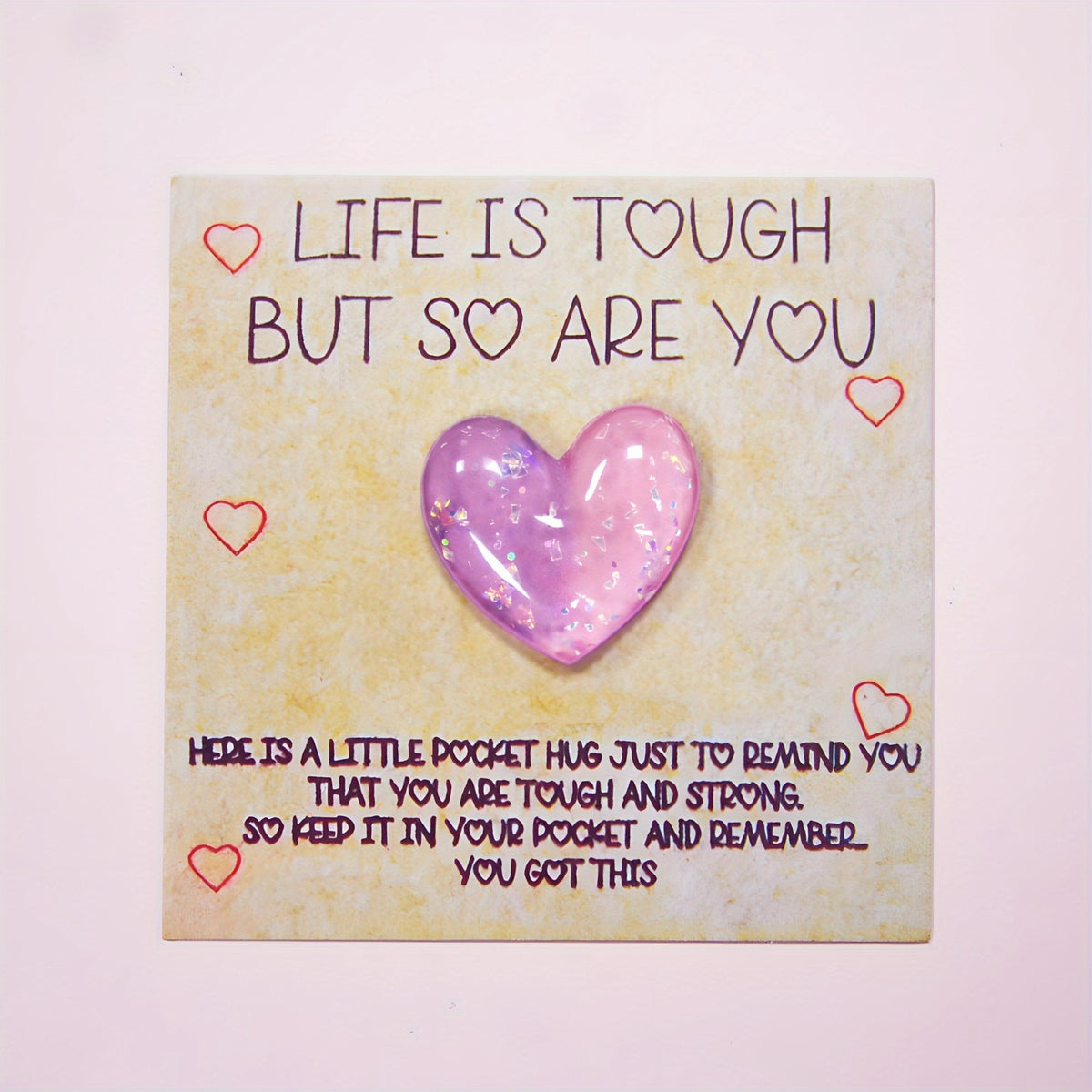 Glitter Heart Keepsake Card