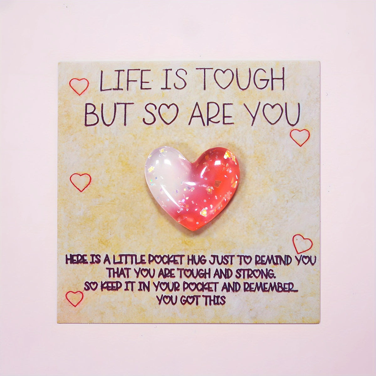 Glitter Heart Keepsake Card