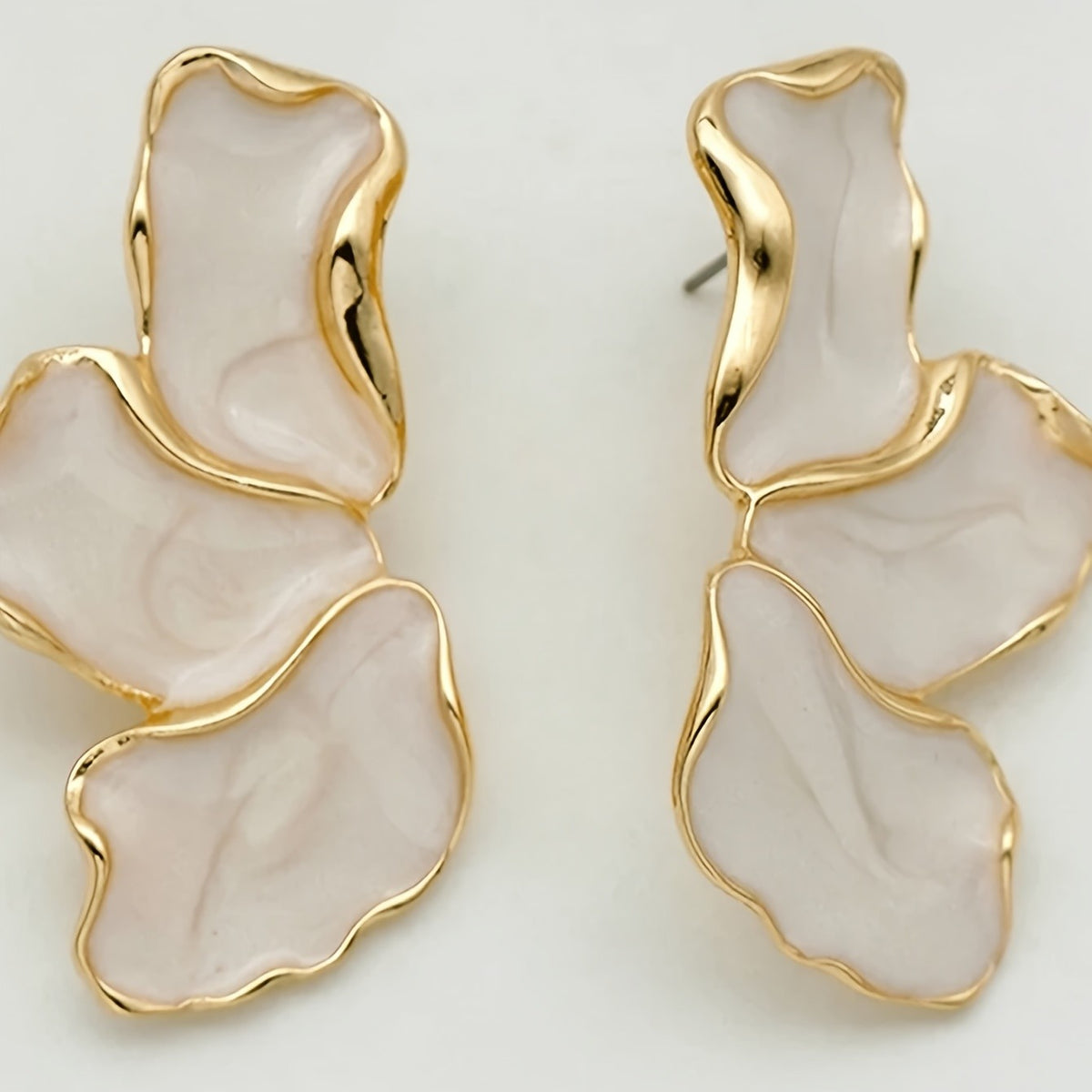Enamel Petal Cluster Earrings