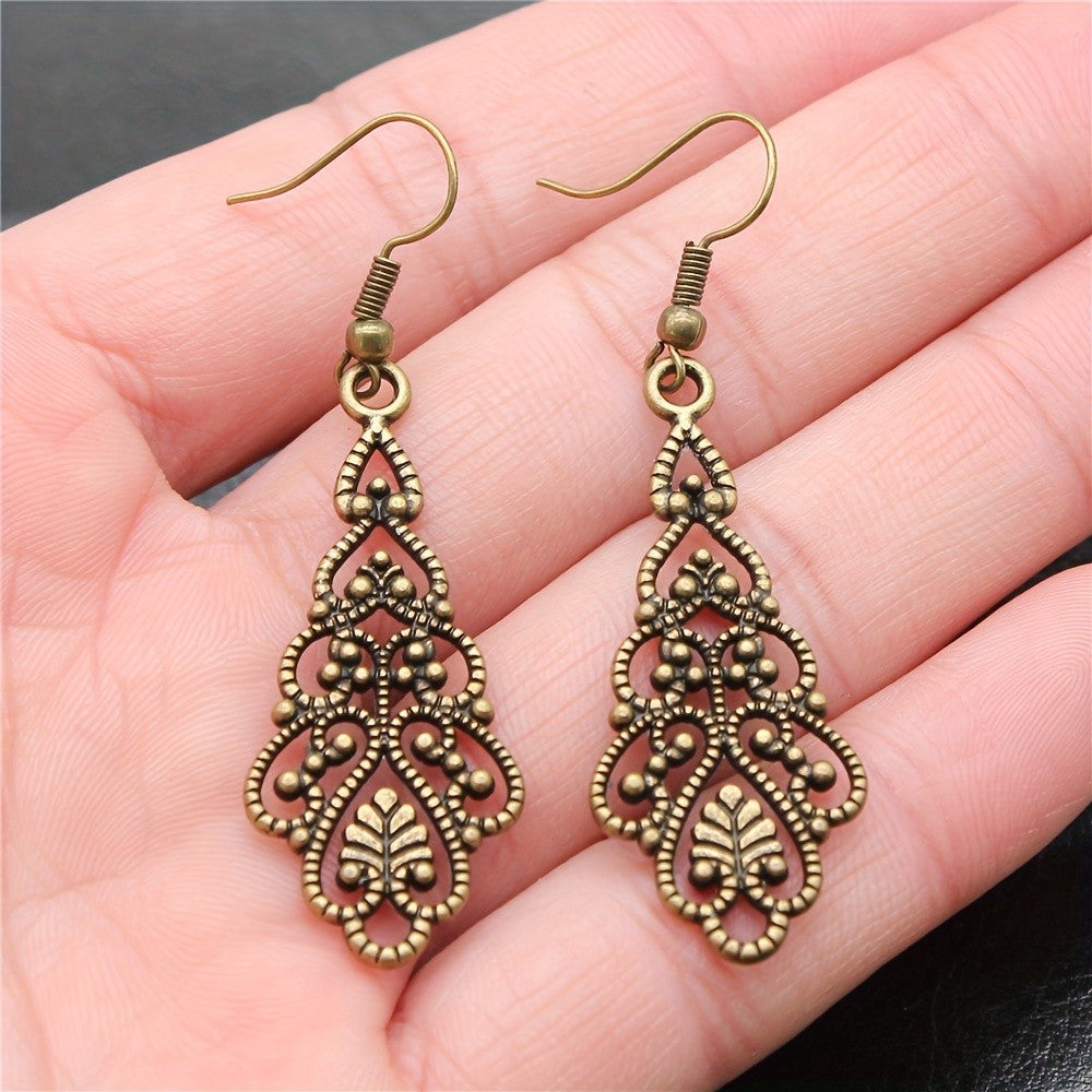 Vintage Floral Drop Earrings