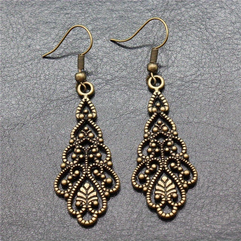 Vintage Floral Drop Earrings